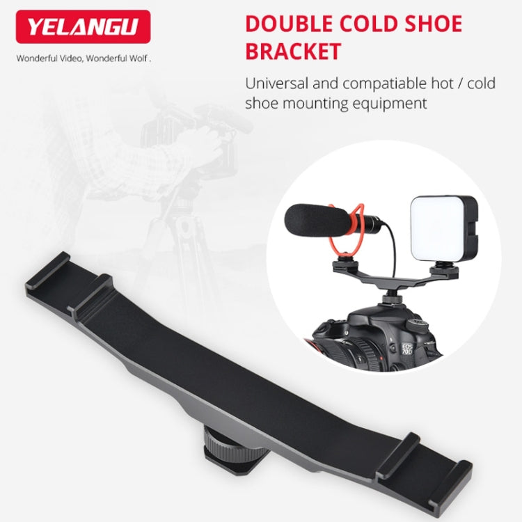 YELANGU YLG0702A Adaptador de montaje de zapata fría dual Soporte de extensión de aleación de aluminio, Dual Cold Hot Bracket