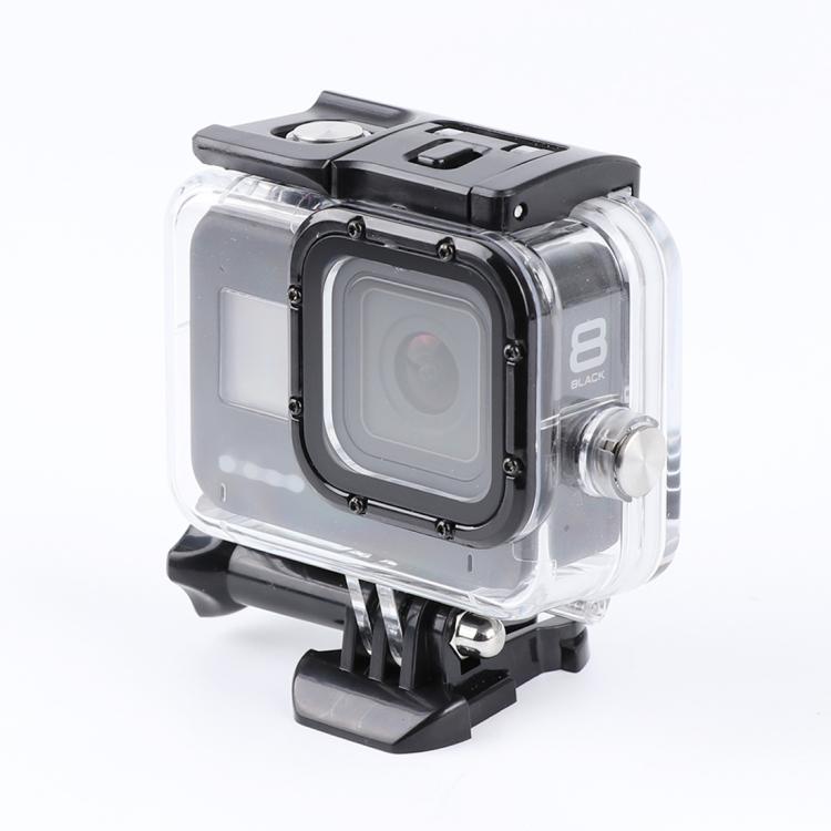 Para GoPro HERO8 Black 45m Funda protectora impermeable con hebilla Montaje básico y tornillo, For GoPro HERO8 Black