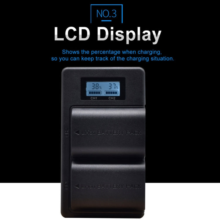 Cargador LCD digital de batería SLR para cámara digital LP-E6 para la serie Canon, LP-E6