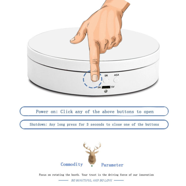 Placa giratoria de exhibición inteligente de 360 grados con carga USB de 13,8 cm, soporte para Grabación de Vídeo, accesorios para fotografía, carga de 3kg