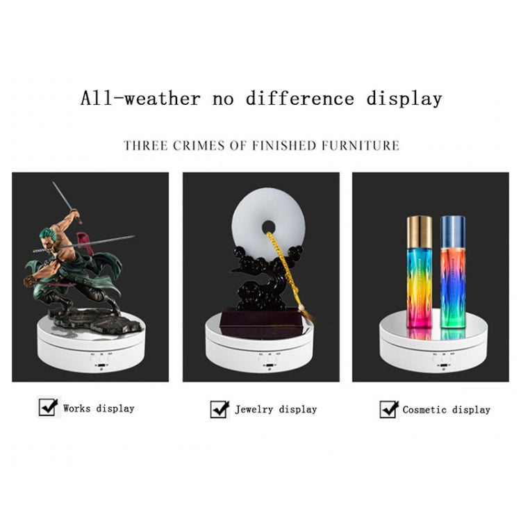 13,8 cm estilo espejo carga USB inteligente giratorio de 360 grados soporte de exhibición accesorios de grabación de vídeo plato giratorio para fotografía, carga 3 kg, 13.8cm Mirror/Powered by USB(W)
