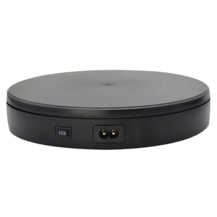 Soporte de mesa giratoria de exhibición eléctrico rotatorio de 22cm, accesorios de grabación de vídeo en vivo, plataforma de exhibición de joyería y zapatos, enchufe de EE. UU., 22cm(Black), 22cm(White)