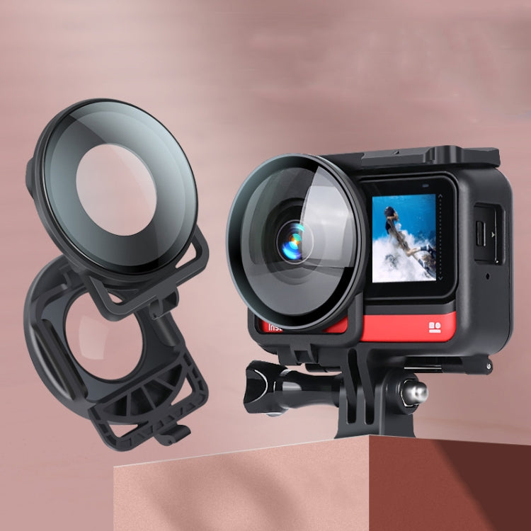 Cubierta protectora de cristal para cámara panorámica Insta360one R con marco, For Insta360 One R