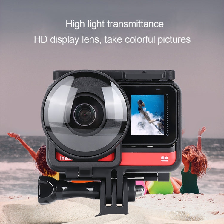 Cubierta protectora de cristal para cámara panorámica Insta360one R con marco, For Insta360 One R