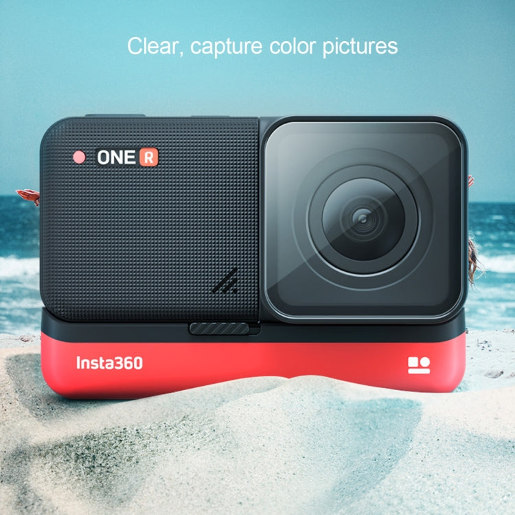 Lente + Película de vidrio templado con pantalla LCD para Insta 360 One R 4K, For Insta 360 One R 4K