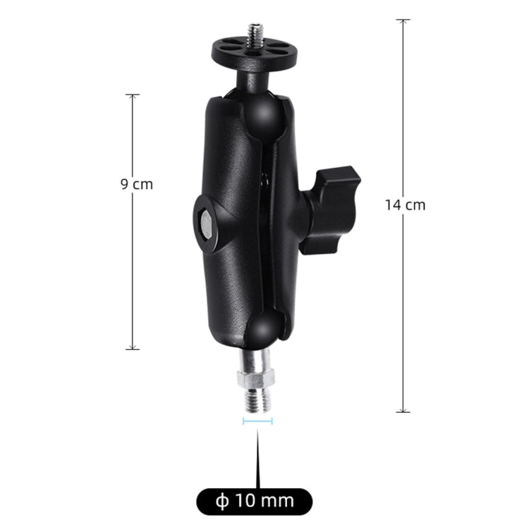 Soporte fijo para motocicleta con biela M10 de 9 cm con adaptador de trípode y tornillo para GoPro Hero11 Black / HERO10 Black /9 Black /8 Black /7/6/5/5 Session /4 Session /4/3+ /3/2/1,DJI Osmo Action y otras cámaras de acción                         ...