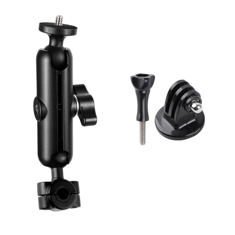 Biela de 9 cm Cabezal de bola de 20 mm Soporte de montaje fijo para espejo retrovisor de motocicleta con adaptador de trípode y tornillo para GoPro Hero11 Black / HERO10 Black /9 Black /8 Black /7/6/5/5 Session /4 Session /4/3+ /3 /2/1, DJI Osmo Action...