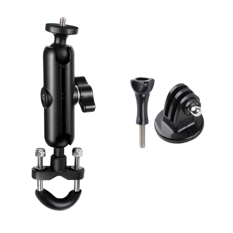 Biela de 9 cm Cabeza esférica de 20 mm Soporte de montaje fijo para manillar de motocicleta con adaptador de trípode y tornillo para GoPro Hero11 Negro / HERO10 Negro /9 Negro /8 Negro /7/6/5/5 Sesión /4 Sesión /4/3+ /3/2/1, DJI Osmo Action y otras cám...
