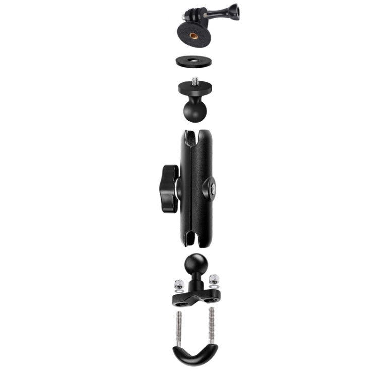 Biela de 9 cm Cabeza esférica de 20 mm Soporte de montaje fijo para manillar de motocicleta con adaptador de trípode y tornillo para GoPro Hero11 Negro / HERO10 Negro /9 Negro /8 Negro /7/6/5/5 Sesión /4 Sesión /4/3+ /3/2/1, DJI Osmo Action y otras cám...