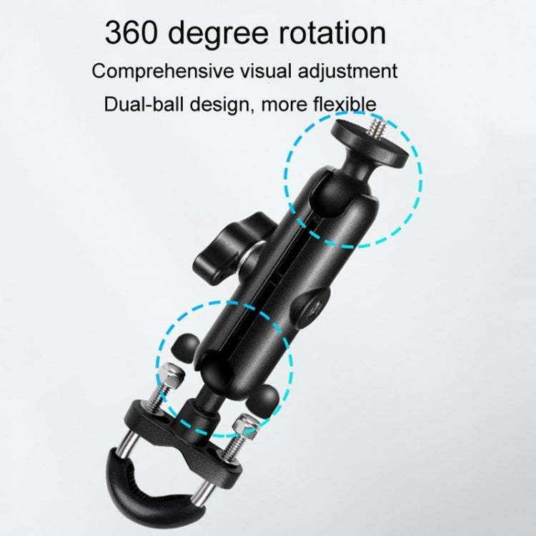 Biela de 9 cm Cabeza esférica de 20 mm Soporte de montaje fijo para manillar de motocicleta con adaptador de trípode y tornillo para GoPro Hero11 Negro / HERO10 Negro /9 Negro /8 Negro /7/6/5/5 Sesión /4 Sesión /4/3+ /3/2/1, DJI Osmo Action y otras cám...