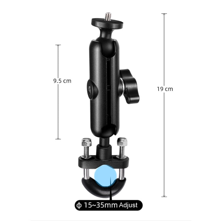 Biela de 9 cm Cabeza esférica de 20 mm Soporte de montaje fijo para manillar de motocicleta con adaptador de trípode y tornillo para GoPro Hero11 Negro / HERO10 Negro /9 Negro /8 Negro /7/6/5/5 Sesión /4 Sesión /4/3+ /3/2/1, DJI Osmo Action y otras cám...