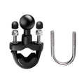 Soporte de montaje fijo para espejo retrovisor de motocicleta con cabeza esférica de 25 mm con 2 tipos de pernos en U para GoPro Hero11 Black / HERO10 Black /9 Black /8 Black /7/6/5/5 Session /4 Session /4/3+ /3/2/1, DJI Osmo Action y otras cámaras de ...