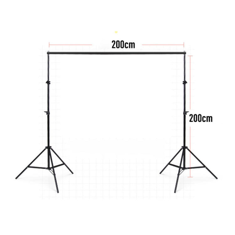 Kit de soporte de barra transversal de fondo de soporte de fondo de estudio fotográfico de 200x200cm, 200x200cm