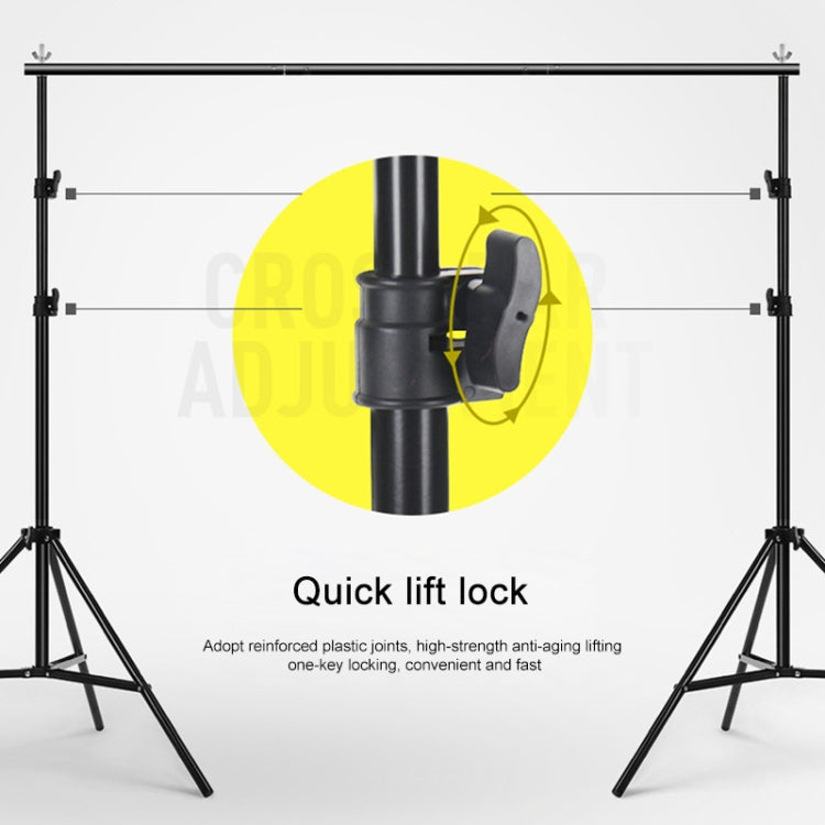 Kit de soporte de barra transversal de fondo de soporte de fondo de estudio fotográfico de 200x200cm, 200x200cm