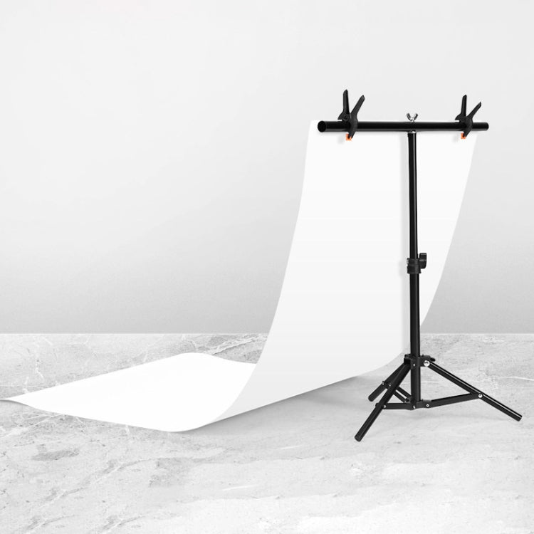 70x75cm en forma de T fondo de estudio fotográfico soporte telón de fondo Kit de soporte de barra transversal con clips, sin fondo, 70x75cm