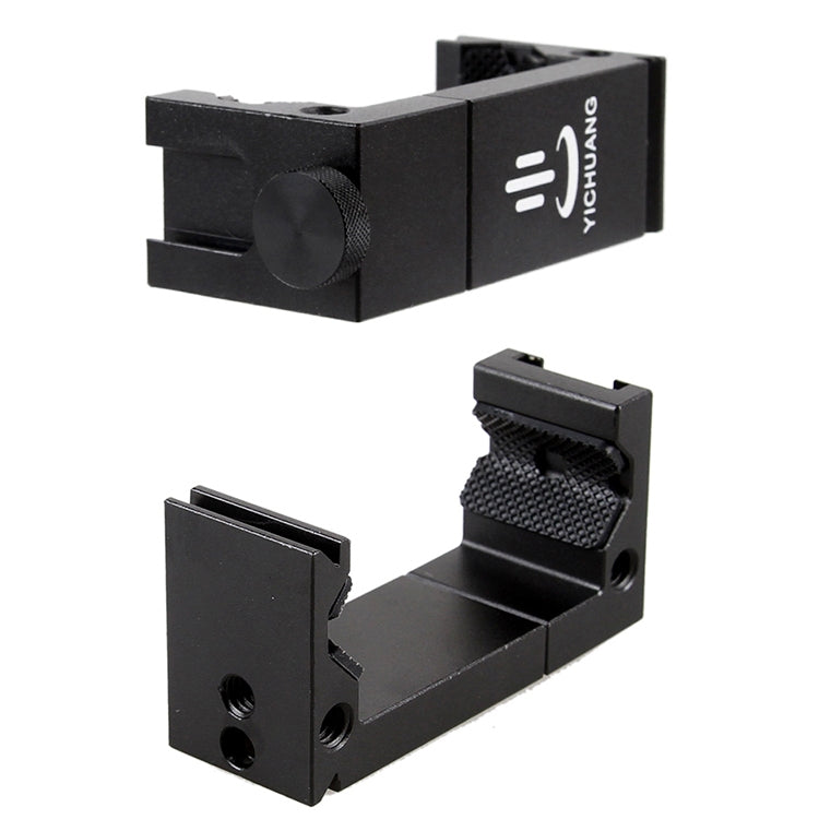 YICHUANG JH-01 Adaptador de abrazadera de soporte de clip de trípode de teléfono de aleación de aluminio para 65-95 cm
