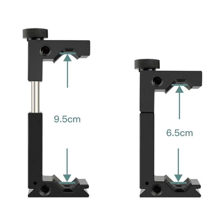 YICHUANG JH-01 Adaptador de abrazadera de soporte de clip de trípode de teléfono de aleación de aluminio para 65-95 cm