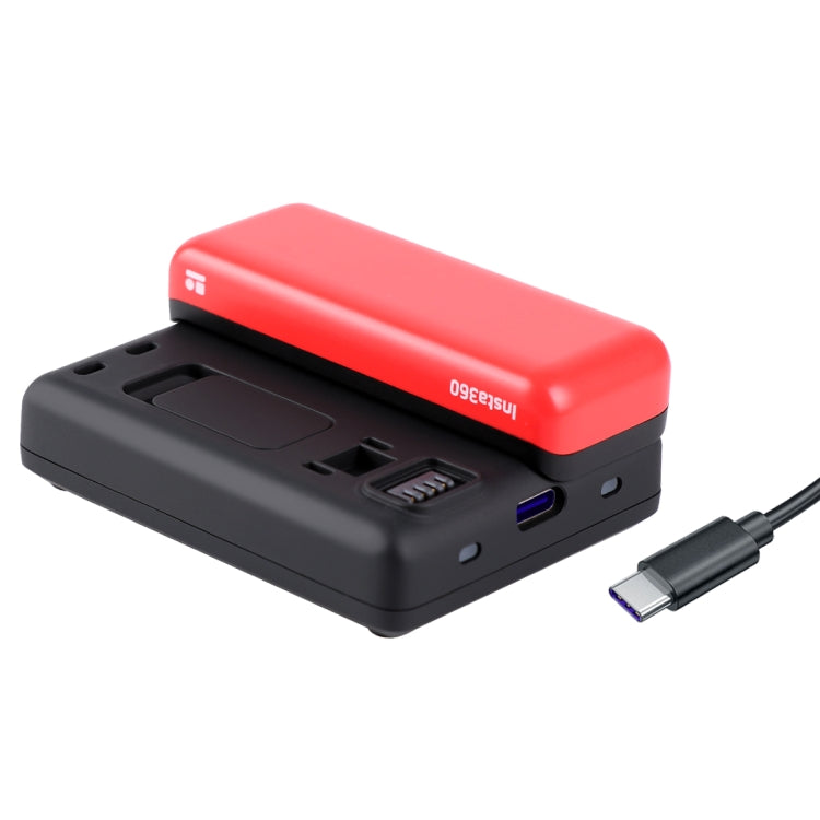 R-R-LF8-CINOR8CA para Insta360 ONE R 4K cámara panorámica Cargador de baterías carga rápida interfaz de carga doble Base de carga, Batteries Charger