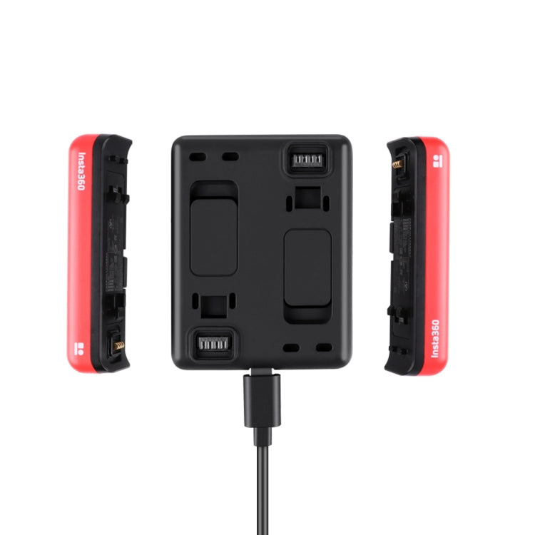 R-R-LF8-CINOR8CA para Insta360 ONE R 4K cámara panorámica Cargador de baterías carga rápida interfaz de carga doble Base de carga, Batteries Charger