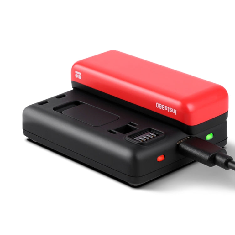 R-R-LF8-CINOR8CA para Insta360 ONE R 4K cámara panorámica Cargador de baterías carga rápida interfaz de carga doble Base de carga, Batteries Charger