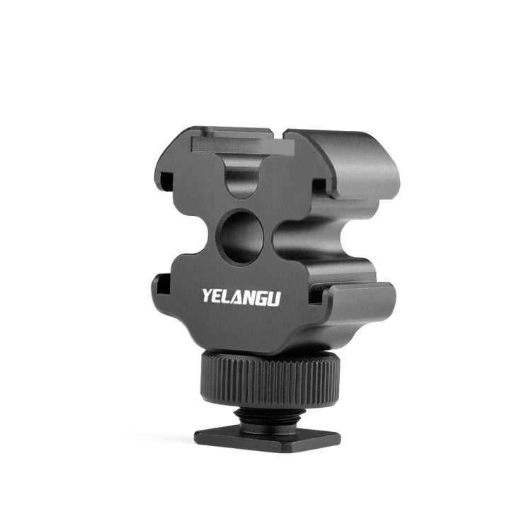 YELANGU YLG0601A A68 Adaptador de montaje en zapata fría de 3 cabezales Soporte de metal para luz de flash para micrófono, YELANGU A68 3-Head Cold Shoe