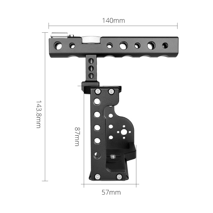 YELANGU C17 YLG0913A Estabilizador de jaula para cámara de vídeo con mango para Sony A6600, YLG0913A