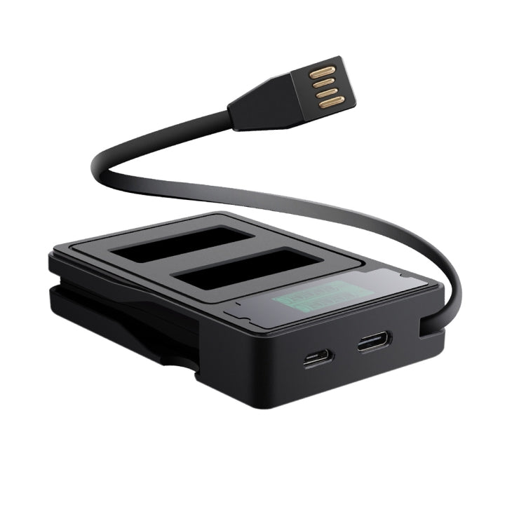 Cargador de Baterías Duales con Pantalla LCD y Capacidad de Carga para GoPro HERO9 Black / HERO10 Black, Displays Charging Capacity