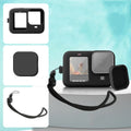 Para GoPro HERO10 Black / HERO9 Black Funda protectora de silicona con correa para la muñeca y cubierta para lente, For GoPro HERO10 Black