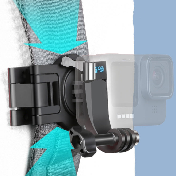 RUIGPRO Soporte giratorio de 360 grados con correa de liberación rápida para mochila de hombro para GoPro Hero11 Black / HERO10 Black /9 Black /8 Black /7/6/5/5 Session /4 Session /4/3+ /3/2/1, DJI OsmoCámaras de acción y otras cámaras de acción