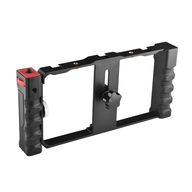 YELANGU PC02A Vlogging Live Broadcast Plastic Cage Video Rig Soporte estabilizador para producción cinematográfica para iPhone, Galaxy, Huawei, Xiaomi, HTC, LG, Google y otros teléfonos inteligentes, PC02A