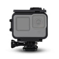 Para GoPro HERO10 Black / HERO9 Funda protectora de montaje en marco de plástico negro con hebilla de base y tornillo largo, Plastic Frame