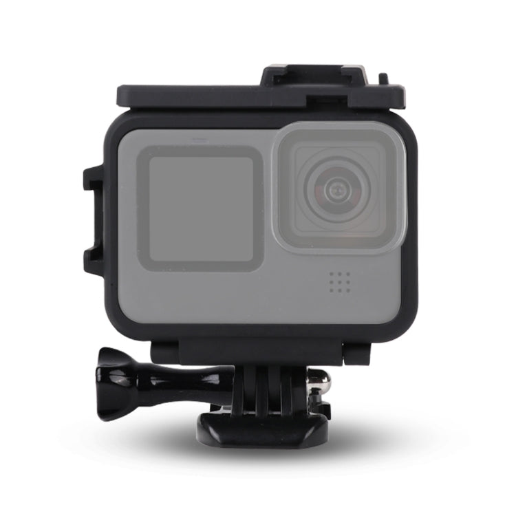 Para GoPro HERO10 Black / HERO9 Funda protectora de montaje en marco de plástico negro con hebilla de base y tornillo largo, Plastic Frame