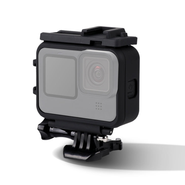 Para GoPro HERO10 Black / HERO9 Funda protectora de montaje en marco de plástico negro con hebilla de base y tornillo largo, Plastic Frame