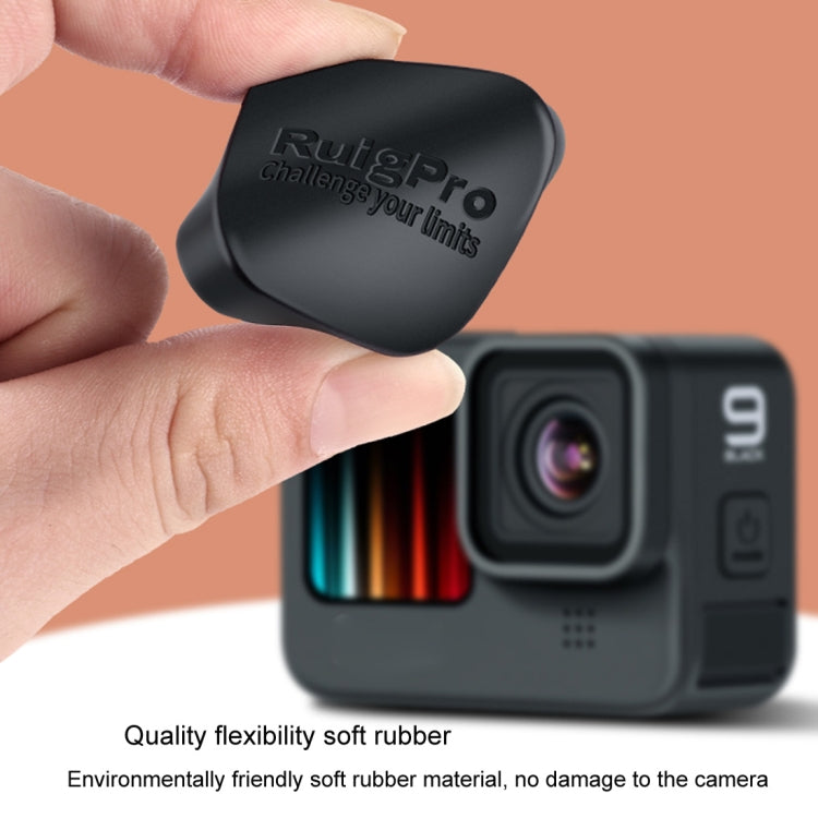 RUIGPRO para GoPro HERO10 Black / HERO9 Black Tapa protectora de lente de cámara resistente a arañazos de goma suave, For GoPro HERO9 Black