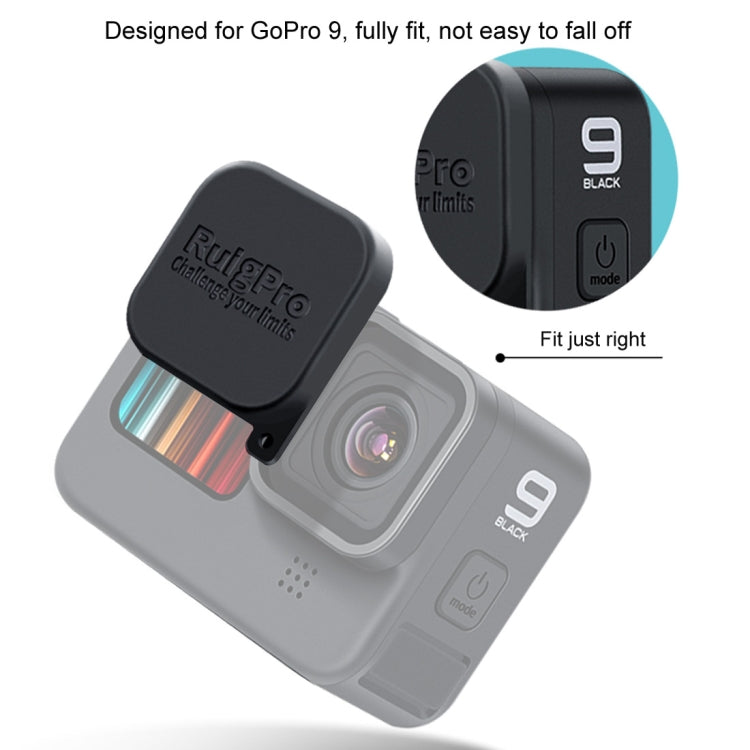 RUIGPRO para GoPro HERO10 Black / HERO9 Black Tapa protectora de lente de cámara resistente a arañazos de goma suave, For GoPro HERO9 Black