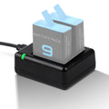 Cargador de Baterías Dual USB con Cable y Luz Indicadora para GoPro HERO9 Black / HERO10 Black, For GoPro HERO9 Black