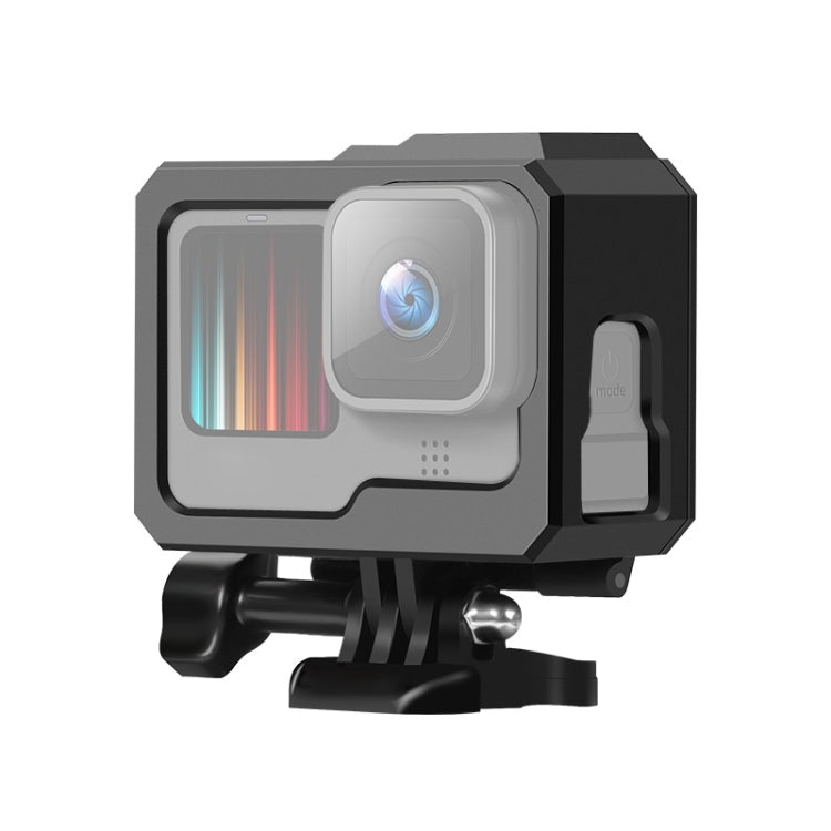Para GoPro HERO10 Black / HERO9 Black ABS Funda protectora de montaje en marco de borde de plástico con hebilla Montaje básico y tornillo, ABS Plastic Border Frame