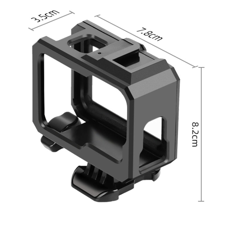 Para GoPro HERO10 Black / HERO9 Black ABS Funda protectora de montaje en marco de borde de plástico con hebilla Montaje básico y tornillo, ABS Plastic Border Frame