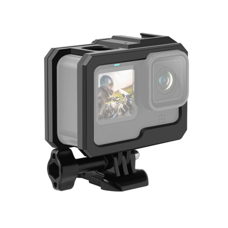 Para GoPro HERO10 Black / HERO9 Black ABS Funda protectora de montaje en marco de borde de plástico con hebilla Montaje básico y tornillo, ABS Plastic Border Frame
