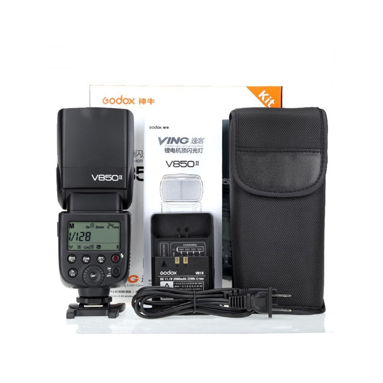 Godox V850II 2,4 GHz inalámbrico 1/8000s HSS Flash Speedlite para cámaras DSLR Canon / Nikon, V850II