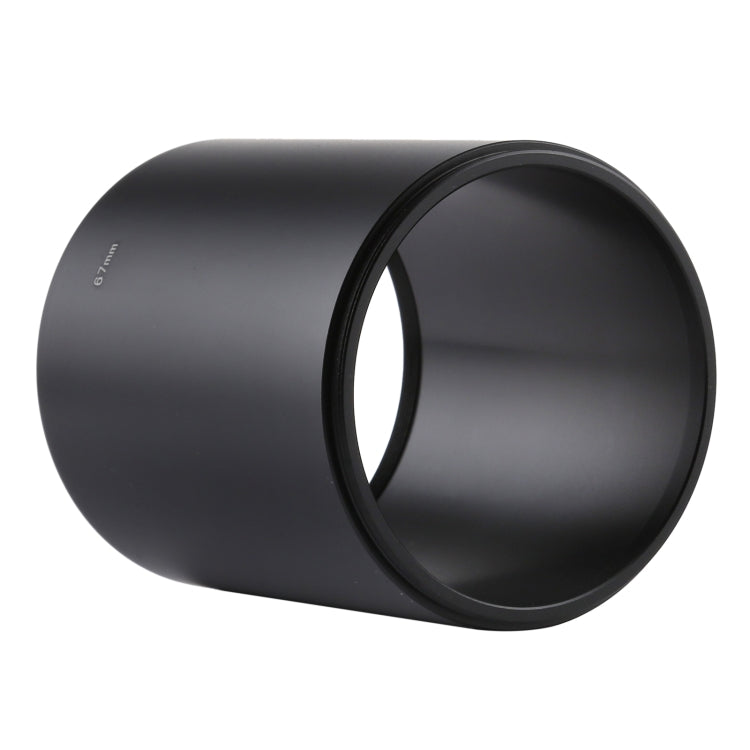 Parasol de metal para teleobjetivo medio, tubo recto tipo rosca de 67mm, 67mm