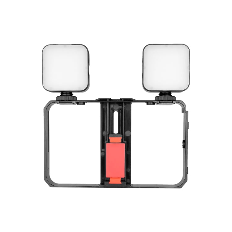 YELANGU PC201 YLG1801A Vlogging transmisión en vivo luz LED para selfies Smartphone Video Rig mango estabilizador kits de soporte de plástico, PC201