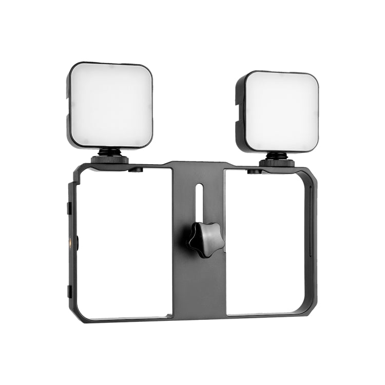 YELANGU PC201 YLG1801A Vlogging transmisión en vivo luz LED para selfies Smartphone Video Rig mango estabilizador kits de soporte de plástico, PC201