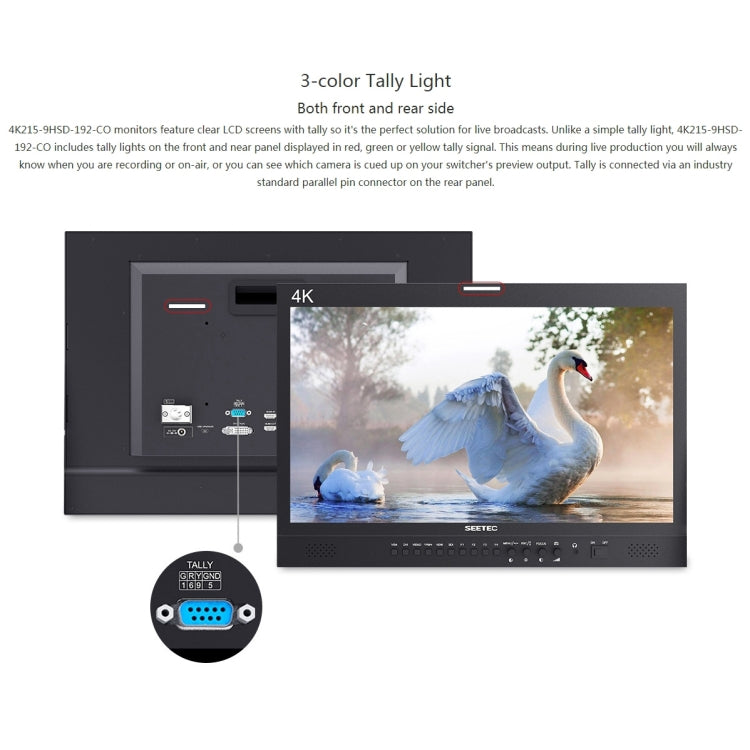 SEETEC 4K215-9HSD-CO 1920x1080 21,5 pulgadas SDI / HDMI Full HD Director Box Cámara Monitor de campo, 4K215-9HSD-CO
