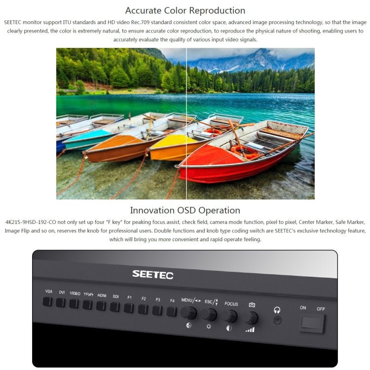 SEETEC 4K215-9HSD-CO 1920x1080 21,5 pulgadas SDI / HDMI Full HD Director Box Cámara Monitor de campo, 4K215-9HSD-CO