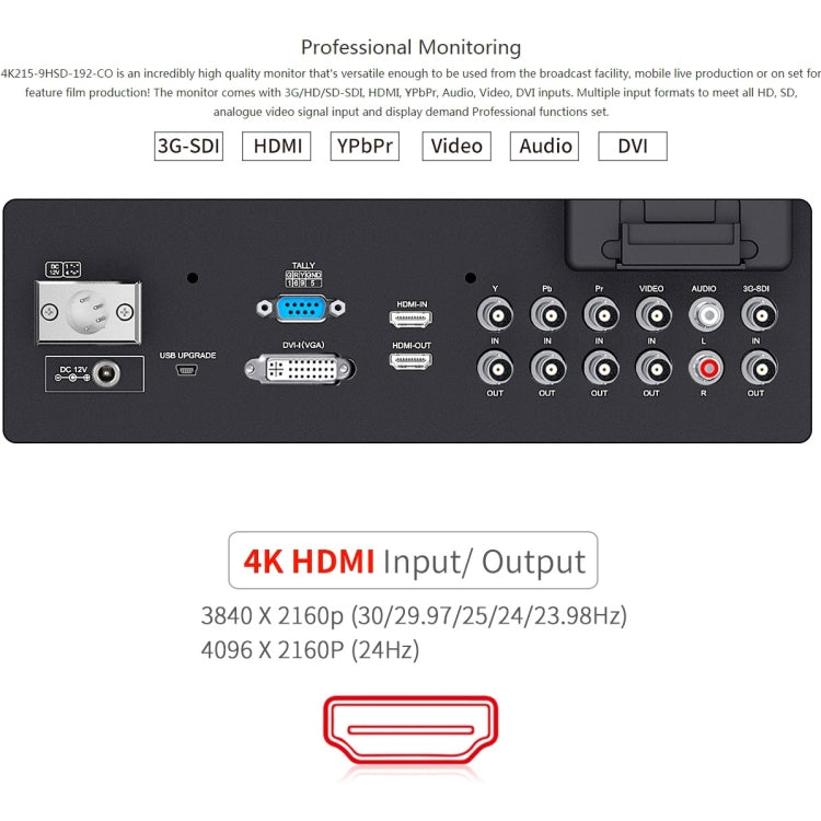 SEETEC 4K215-9HSD-CO 1920x1080 21,5 pulgadas SDI / HDMI Full HD Director Box Cámara Monitor de campo, 4K215-9HSD-CO