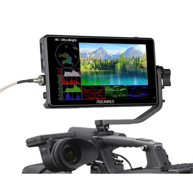 FEELWORLD LUT6S 1920x1080 2600 nits Pantalla IPS de 6 pulgadas HDMI 4K Pantalla táctil SDI HDI Cámara Monitor de campo, LUT6S