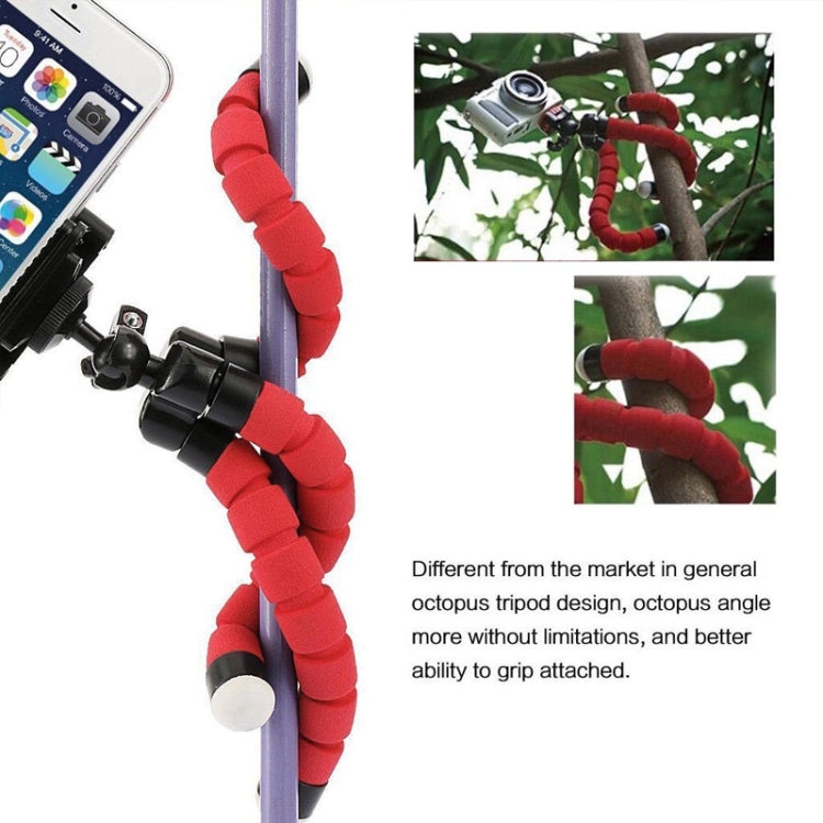 Soporte para trípode de espuma flexible Mini Octopus con abrazadera para teléfono y control remoto