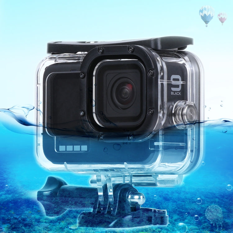 Funda protectora impermeable de 45 m con hebilla, montaje básico y tornillo para GoPro HERO10 Black / HERO9 Black, For GoPro HERO9 Black