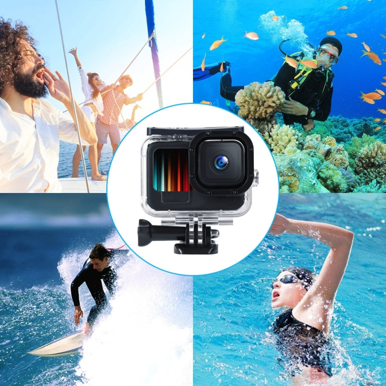 Funda protectora impermeable de 45 m con hebilla, montaje básico y tornillo para GoPro HERO10 Black / HERO9 Black, For GoPro HERO9 Black